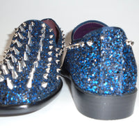Mens Royal Blue Multi Glitter Ultra Spike Dress Loafers Shoes After Midnight 6788 S