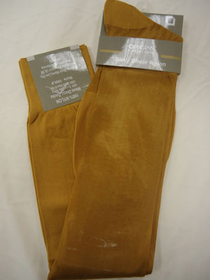Mens Mustard Origins Silky Sheer Knee-High OTC Nylon Dress Socks TNT - Nader Fashion Las Vegas