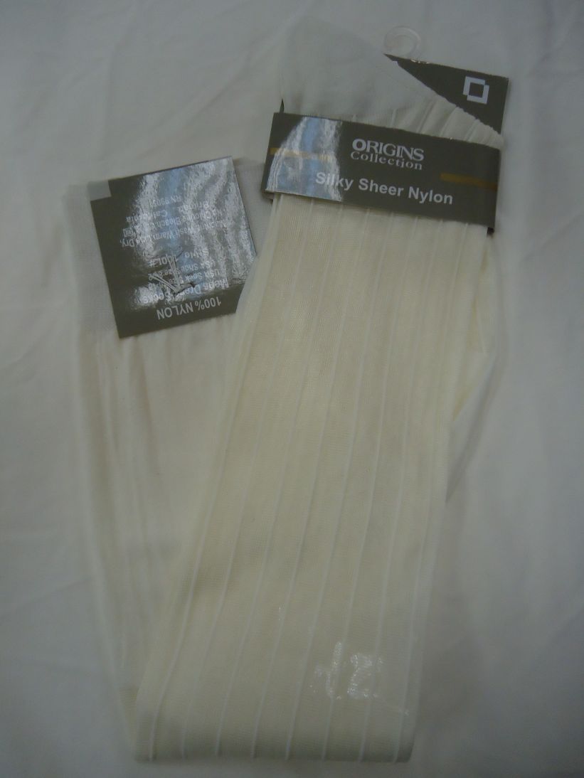 Mens Cream Origins Silky Sheer Knee-High OTC Nylon Dress Socks TNT - Nader Fashion Las Vegas