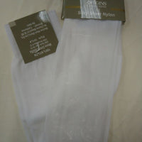 Mens White Origins Silky Sheer Knee-High OTC Nylon Dress Socks TNT