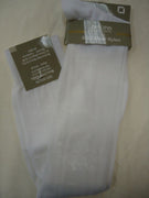 Mens White Origins Silky Sheer Knee-High OTC Nylon Dress Socks TNT
