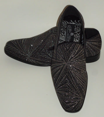 After Midnite Navy Paisley Red Bottoms Slip-on Prom Dress Shoes 8-13 Style  6910