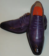 Mens Rich Purple Wingtip Oxford Classy Dress Shoes Antonio Cerrelli 6808