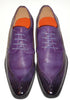 Mens Rich Purple Wingtip Oxford Classy Dress Shoes Antonio Cerrelli 6808