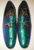 Mens Amazing Green Purple Color Change Sequin Dress Loafers After Midnight 6759 S