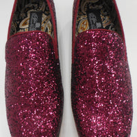 Mens Burgundy Glitter Formal Slip On Dress Loafers After Midnight 6683 S