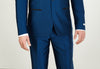 Mens Monaco Blue Sharkskin Black Trim + Matching Vest Fitted 3 Piece Suit