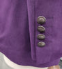 Mens Sangi Cadet Military Fashion Micro Suede Velvet Jacket Rich Purple