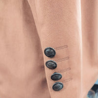 Mens Sangi Collarless Military Fashion Velvet Jacket w/ Epaulettes Cognac Rust