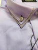 Mens Lavender Double Mini-Collar Fitted Shirt Costast Cuff Del Fiore 10/01