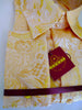 Mens Yellow Bird of Paradise High Collar Jacquard Shirt SANGI MONACO COLL. 2114