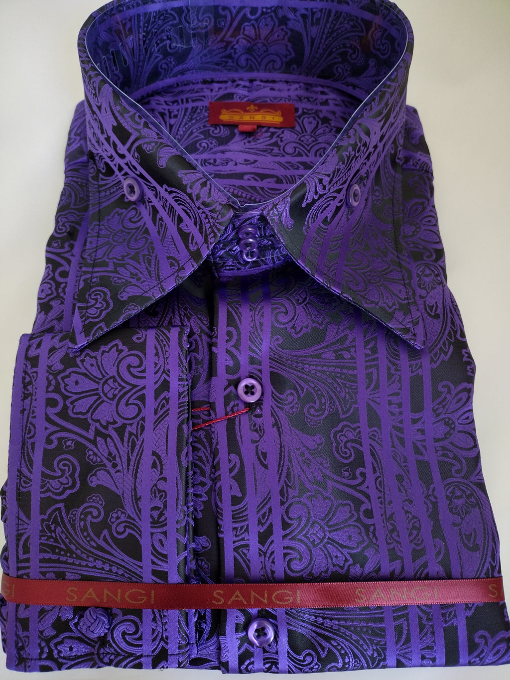 Men's Purple Paisley Shirt