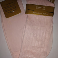 Mens Pink Origins Silky Sheer Knee-High OTC Nylon Dress Socks TNT