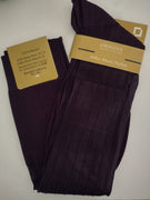 Mens Eggplant Plum Origins Silky Sheer Knee-High OTC Nylon Dress Socks TNT