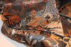 Mens Charcoal Copper Rust Metallic Floral High Collar Shirt SANGI TUSCANY P14
