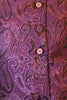 Mens Sophisticated Purple Paisley Foil High Collar Shirt SANGI TUSCANY P45