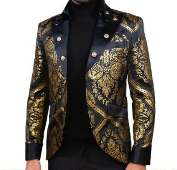 Louis Vino Men's High Collar Conquistador Dress Jacket
