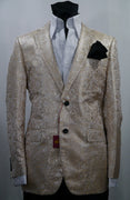 Mens Sparkly Pearl Cream Captain's Dinner Jacket SANGI MILAN COLLECTION J1031 S