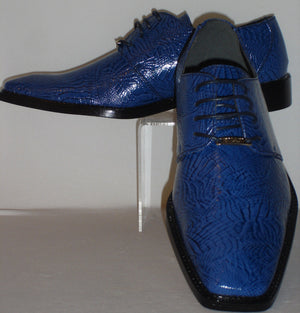 Mens Bright Shiny Navy Blue Super Gator Textured Dress Shoes Bolano Ca | Nader Fashion Las Vegas Mens Bright Shiny Navy Blue Super Gator Textured Dress Shoes Bolano Ca | Nader Fashion Las Vegas